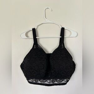 Knix Lace Longline Bra Size XXXXL+ Gilded Black Wireless Lightly Padded